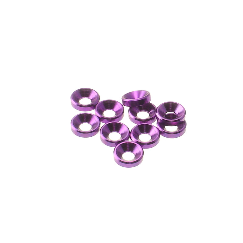  3mm Alloy Countersunk Washer  [Purple] - 69251 - HIRO SEIKO