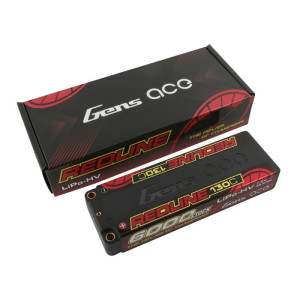 Lipo 2S 6000mah 7.6V HV 130C Stick PK5 - GENS ACE - GA60002S13L5