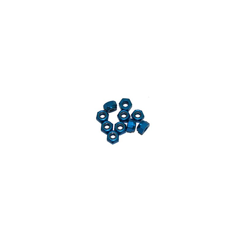 Ecrous 3mm Bleu (x10) - ULTIMATE - UR1502-A