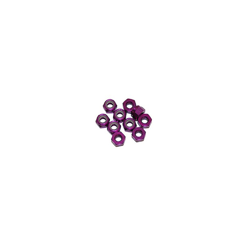 Ecrous 3mm Violet (x10) - ULTIMATE - UR1502-P