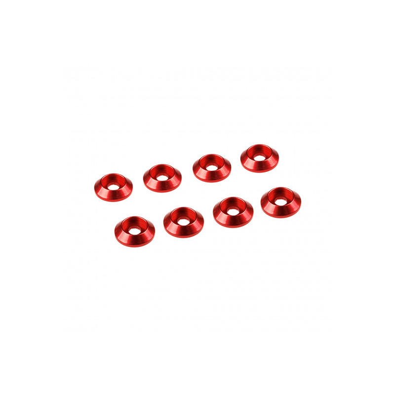 Rondelle cuvette 3mm Rouge tete cyl(x8) - ULTIMATE - UR1521-R