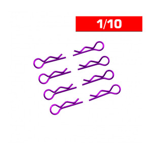 Clips carrosserie 1/10 violet (x8) - ULTIMATE - UR6411-P