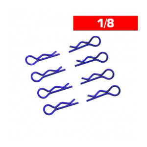 Clips carrosserie 1/8 bleu (x8) - ULTIMATE - UR6412-A