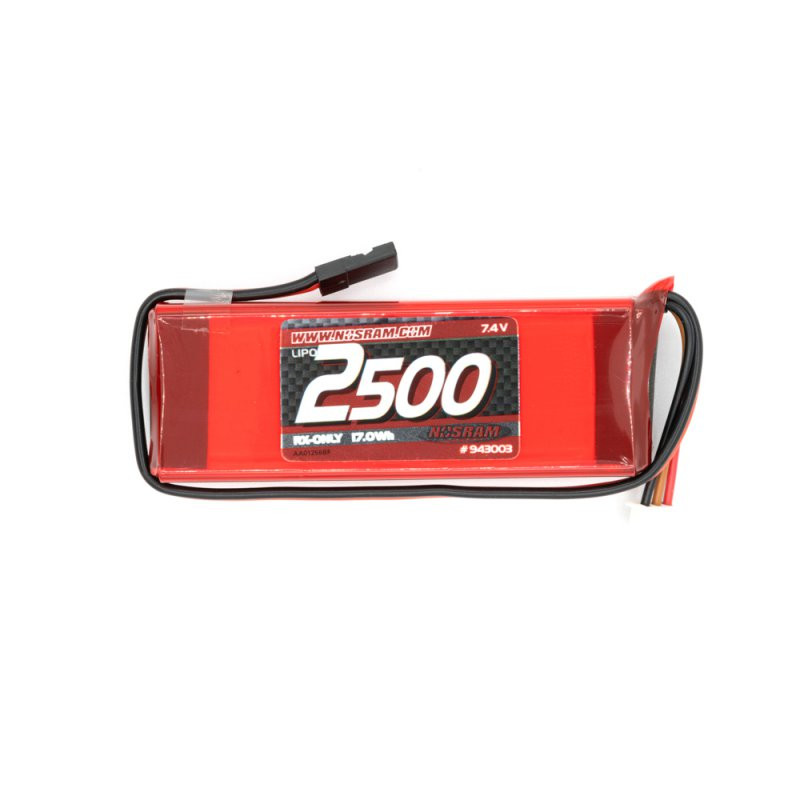 Accu de réception Lipo 2S Plat 2500mah - NOSRAM - 943003