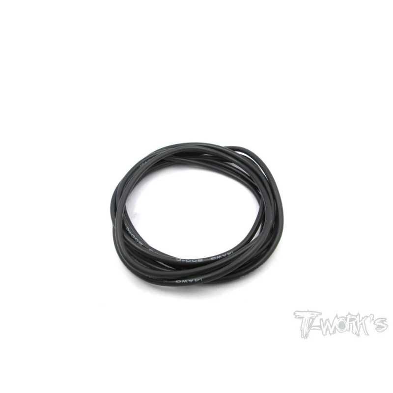 Cable silicone 14 Gauge Noir (2m) - T-WORKS - EA-025BK