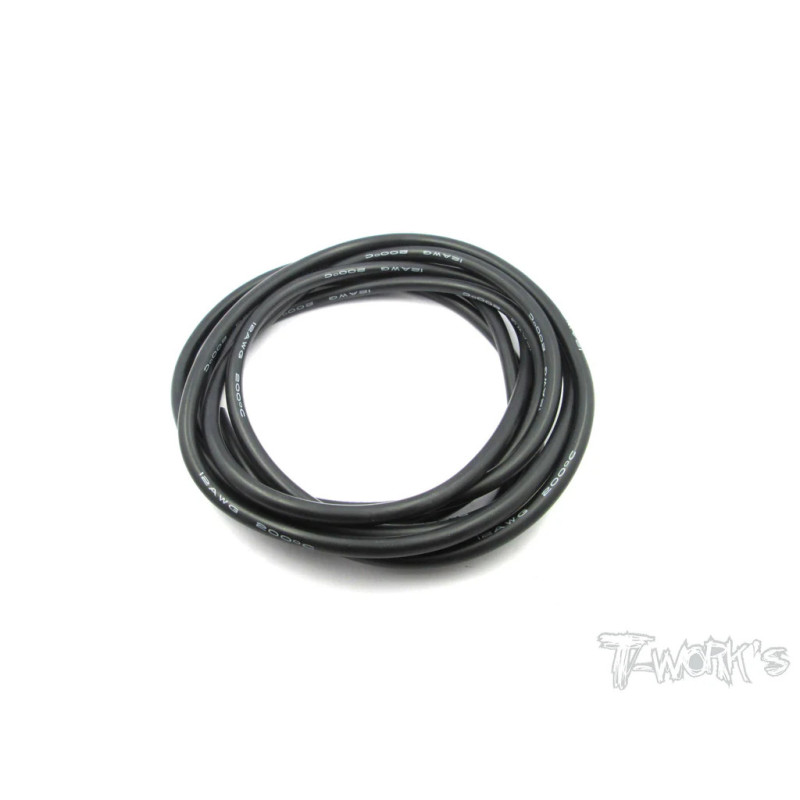 Cable silicone 12 Gauge noir (2m) - T-WORKS - EA-026BK