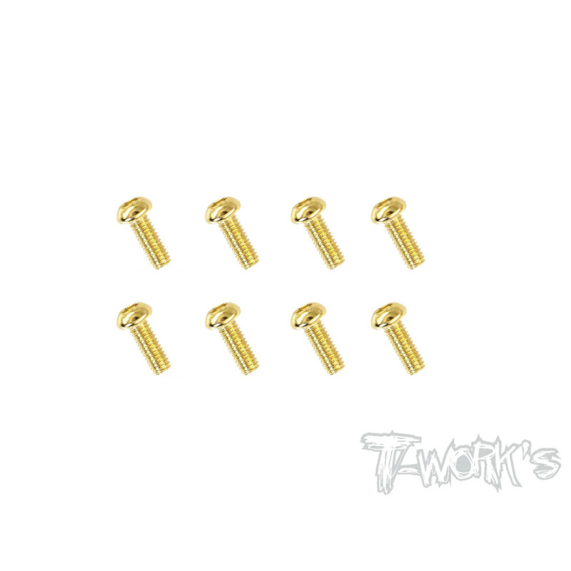 Vis Acier Traitées GOLD BHC 2.5x6mm (8) - T-WORKS - GSS-2506B