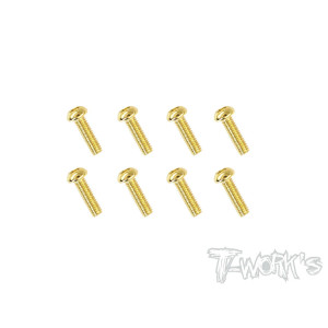 Vis Acier Traitées GOLD BHC 2.5x8mm (8) - T-WORKS - GSS-2508B