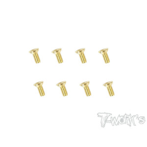 Vis Acier Traitées GOLD FHC 2.5x6mm (8) - T-WORKS - GSS-2506C