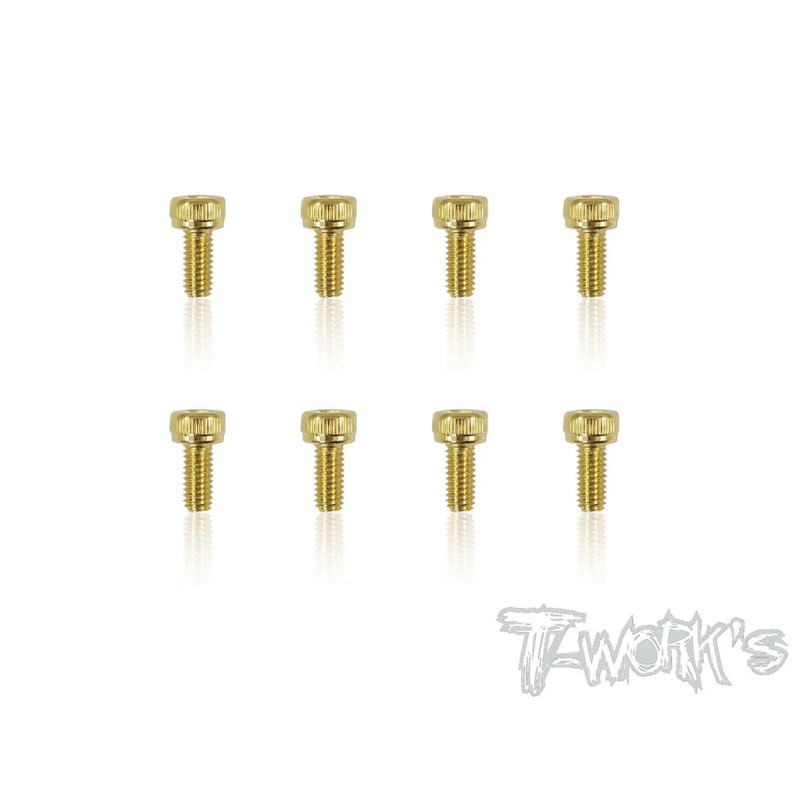 Vis Acier Traitées GOLD CHC 2.5x6mm (8) - T-WORKS - GSS-2506H