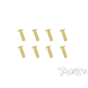 Vis Acier Traitées GOLD FHC 2.5x10mm (8) - T-WORKS - GSS-2510C