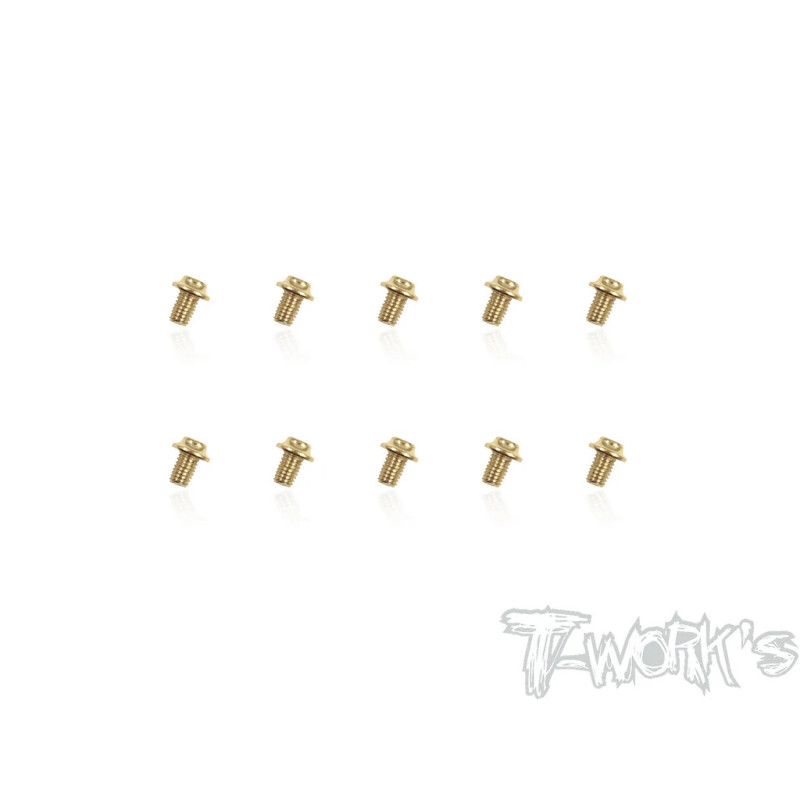 Vis Acier Traitées GOLD Tête UFO 3x4mm (10) - T-WORKS - GSS-304U