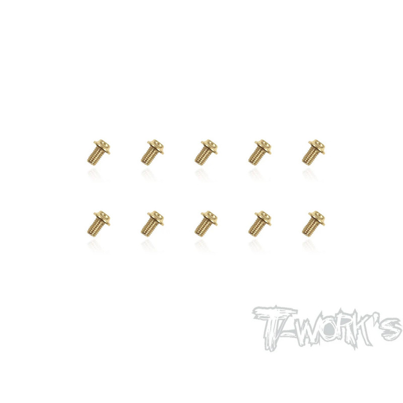 Vis Acier Traitées GOLD Tête UFO 3x5mm (10) - T-WORKS - GSS-305U