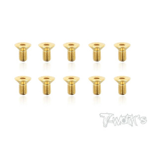 Vis Acier Traitées GOLD FHC 3x6mm (10) - T-WORKS - GSS-306C