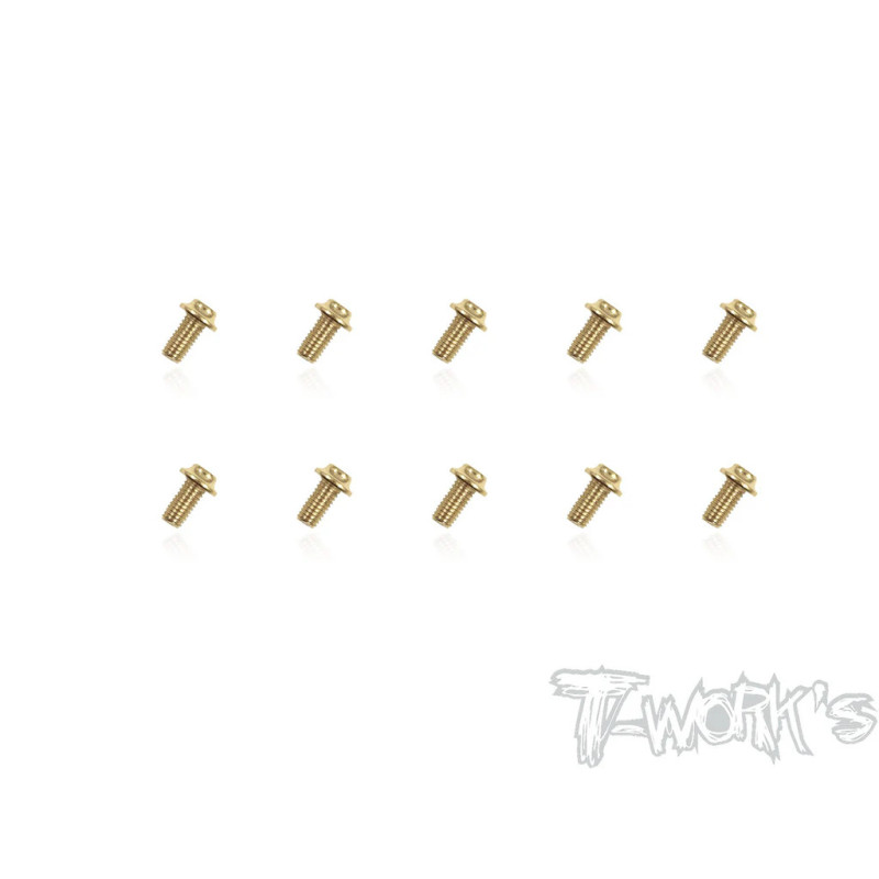 Vis Acier Traitées GOLD Tête UFO 3x6mm (10) - T-WORKS - GSS-306U