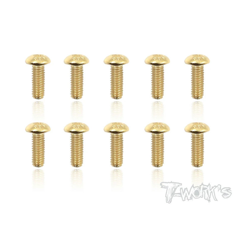 Vis Acier Traitées GOLD BHC 3x8mm (10) - T-WORKS - GSS-308B