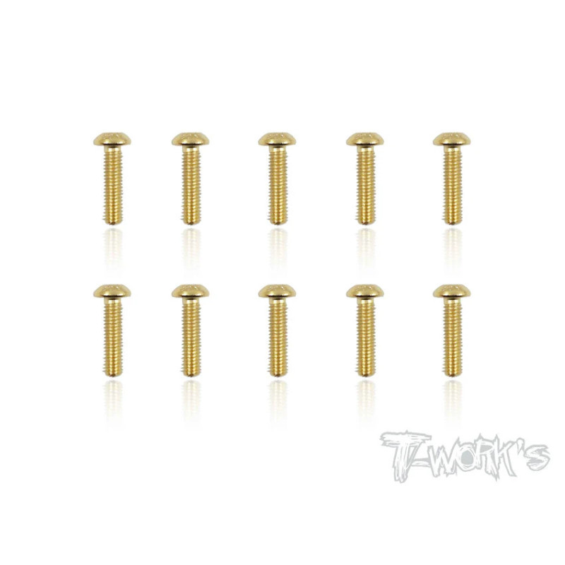 Vis Acier Traitées GOLD BHC 3x12mm (10) - T-WORKS - GSS-312B