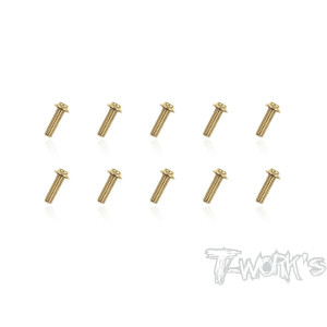 Vis Acier Traitées GOLD Tête UFO 3x10mm (10) - T-WORKS - GSS-310U