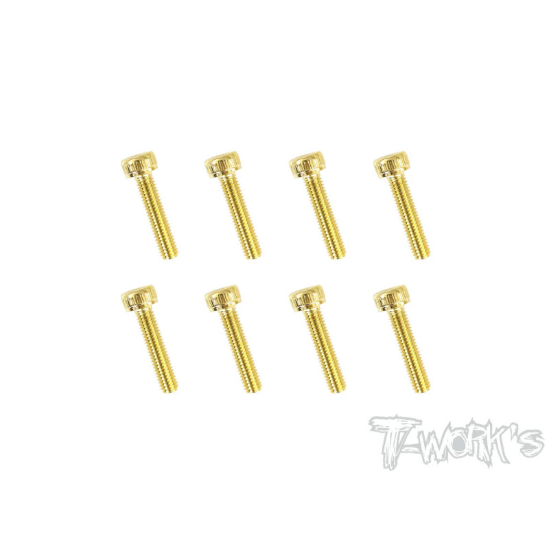 Vis Acier Traitées GOLD CHC 3x14mm (10) - T-WORKS - GSS-314H