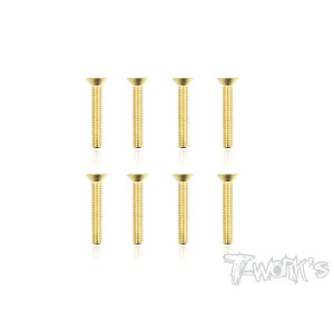 Vis Acier Traitées GOLD FHC 3x18mm (8) - T-WORKS - GSS-318C