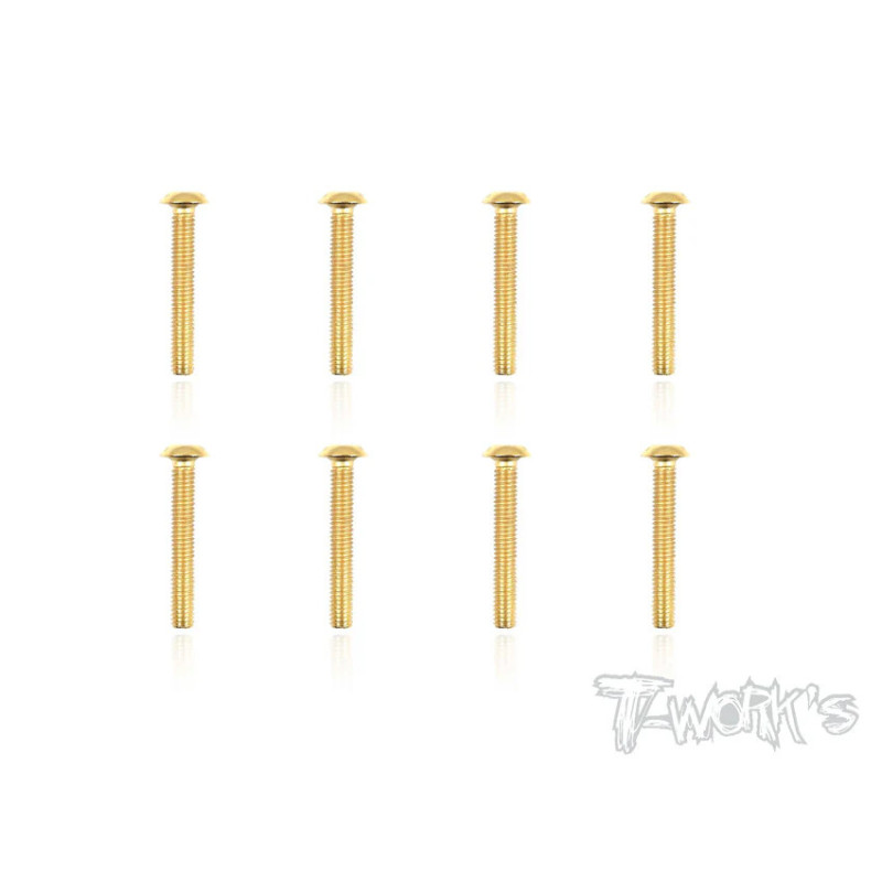 Vis Acier Traitées GOLD BHC 3x18mm (8) - T-WORKS - GSS-318B