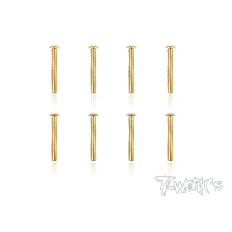 Vis Acier Traitées GOLD BHC 3x20mm (8) - T-WORKS - GSS-320B