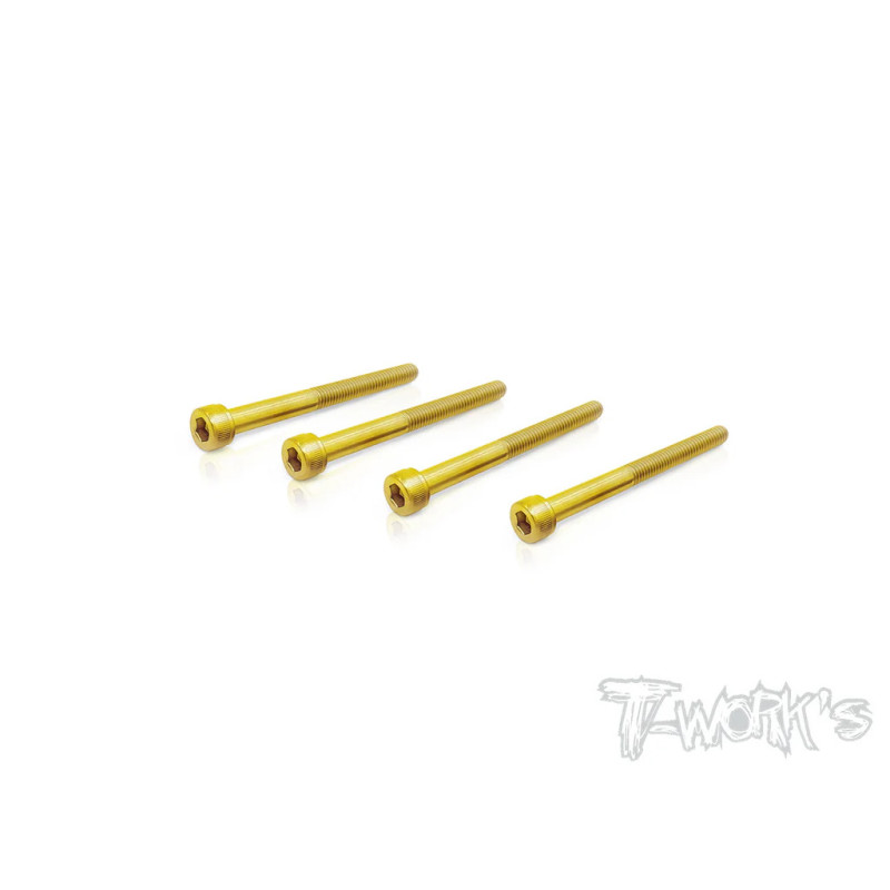 Vis Acier GOLD CHC 3x35mm Mi-Filetage (4) - T-WORKS - GSS-335HH