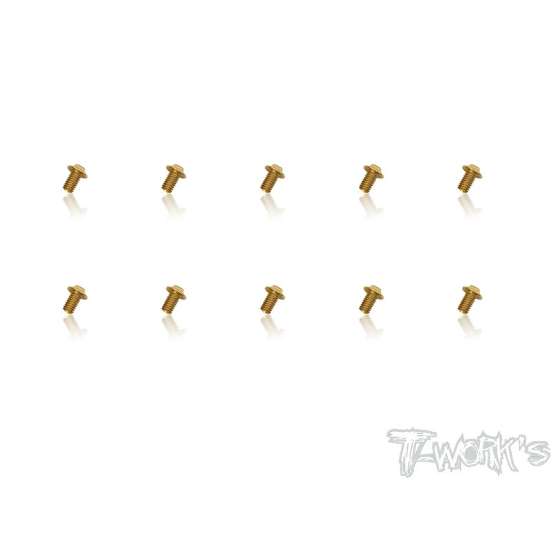 Vis Acier Traitées GOLD Tête UFO 4x8mm (10) - T-WORKS - GSS-408U