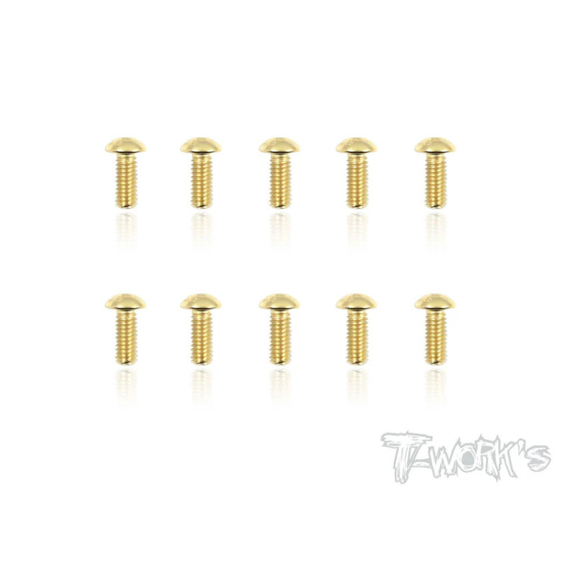 Vis Acier Traitées GOLD BHC 4x8mm (10) - T-WORKS - GSS-408B