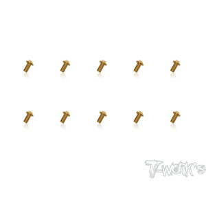 Vis Acier Traitées GOLD Tête UFO 4x10mm (10) - T-WORKS - GSS-410U