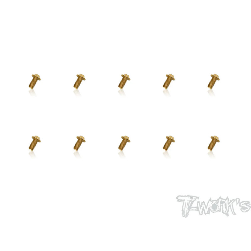 Vis Acier Traitées GOLD Tête UFO 4x10mm (10) - T-WORKS - GSS-410U