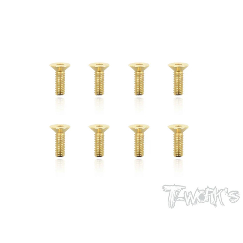 Vis Acier Traitées GOLD CHC 4x12mm (8) - T-WORKS - GSS-412C