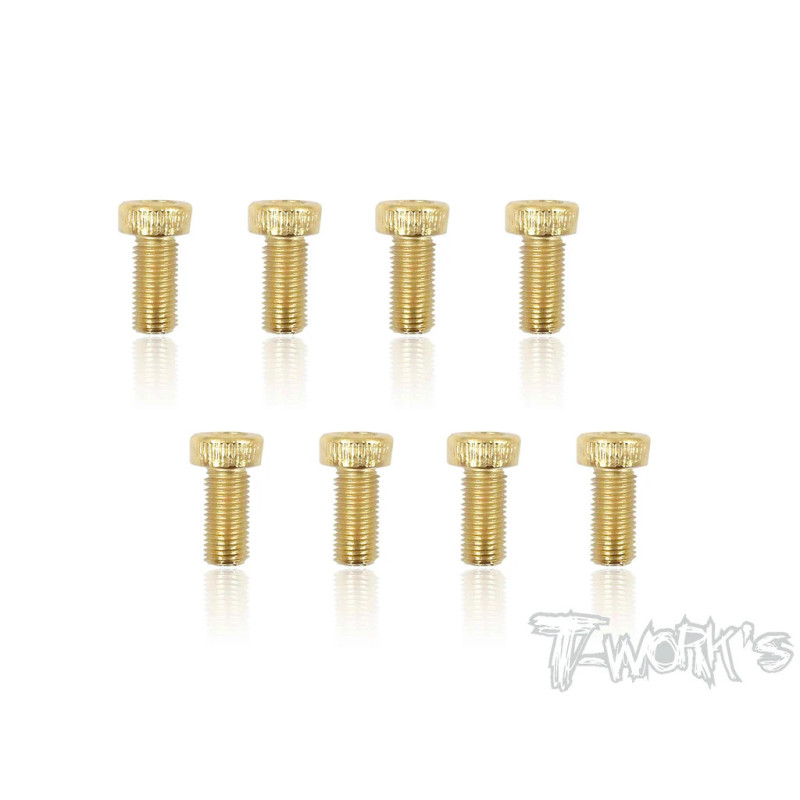 Screws GOLD FHC 4X10mm (10) - T-WORKS - GSS-410H