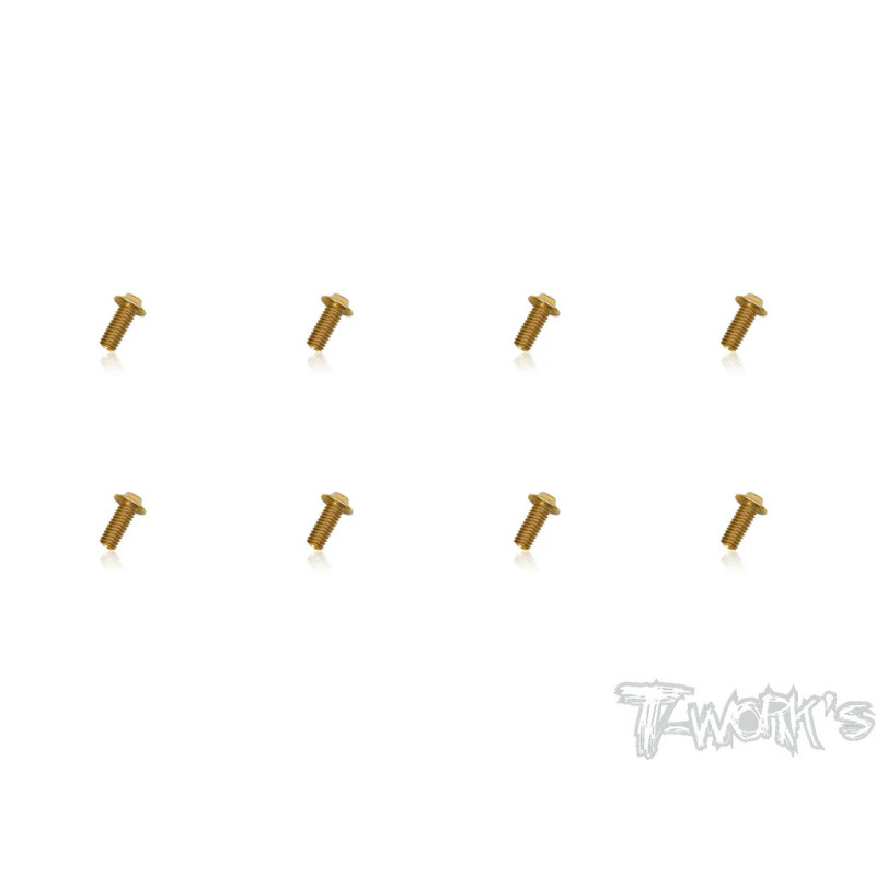 Vis Acier Traitées GOLD Tête UFO 4x12mm (8) - T-WORKS - GSS-412U