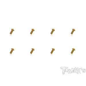 Vis Acier Traitées GOLD Tête UFO 4x12mm (8) - T-WORKS - GSS-412U