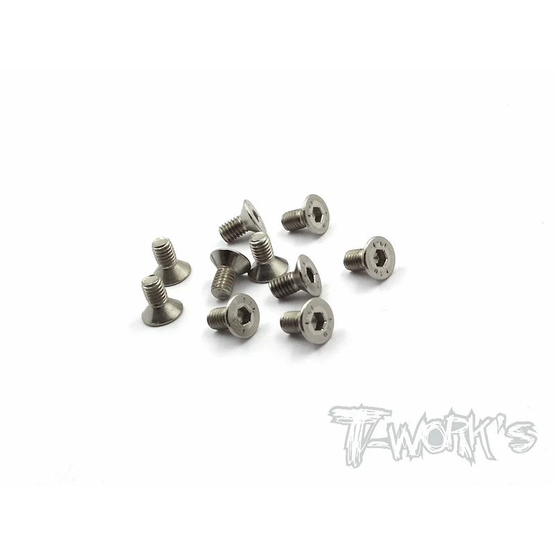 Vis Acier Traitées NICKEL FHC 3x6mm (10) - T-WORKS - NSS-306C