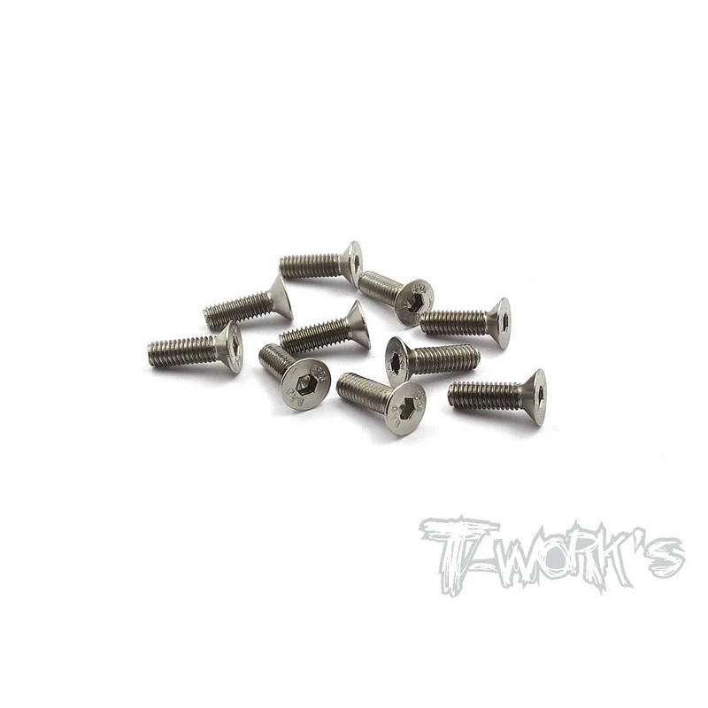 Vis Acier Traitées NICKEL FHC 3x10mm (10) - T-WORKS - NSS-310C