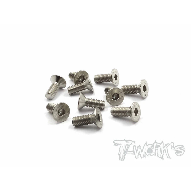 Vis Acier Traitées NICKEL FHC 3x8mm (10) - T-WORKS - NSS-308C