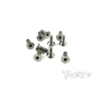 Vis Acier Traitées NICKEL FHC 4x8mm (10) - T-WORKS - NSS-408C