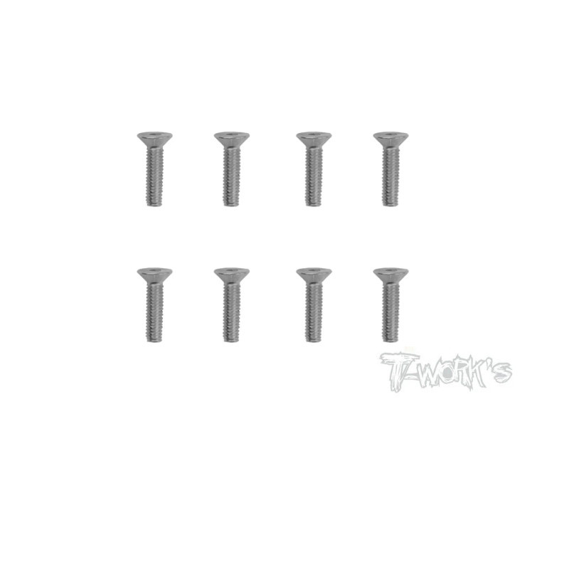 Vis Acier Traitées NICKEL FHC 4x10mm (10) - T-WORKS - NSS-410C