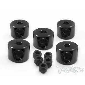 Bagues d'arrêt de 2 mm noires (5) - T-WORKS - TA-020BK