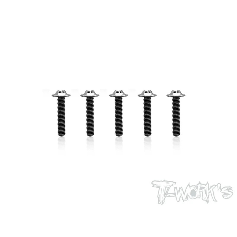 Vis titane 3x18 tête UFO (5) - T-WORKS - TSS-318U-5