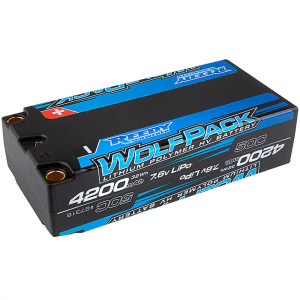 WOLFPACK HV-LIPO 4200MAH 50C 7.6V LIPO SHORTY BATTERY - REEDY - 27318