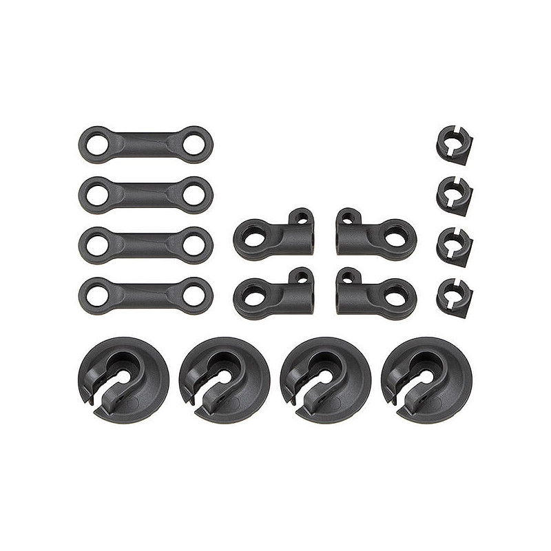 RC8B4 SPRING CUPS AND SHOCK ROD ENDS - ASSOCIATED - 81512