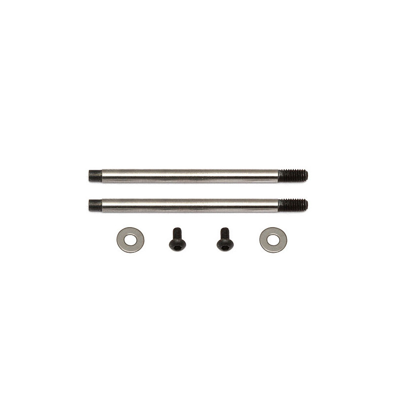 Tiges d'amortisseurs Chrome 3x27.5mm V2 (2) - TEAM ASSOCIATED - AS916