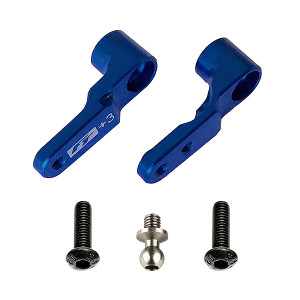 B6.3 Bras de direction alu +3mm Bleu - ASSOCIATED - AS91914