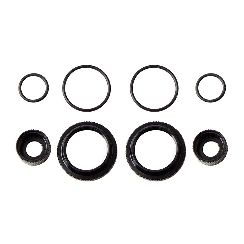 12MM SHOCK COLLAR & SEAL RETAINER SET - BLACK - ASSOCIATED - 91909