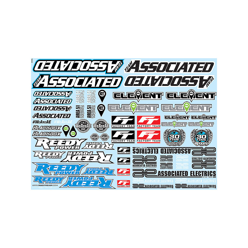 AE' BRANDING DECAL SHEET - ASSOCIATED - 91913