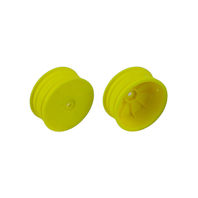 12MM HEX 2.2 4WD FRONT YELLOW WHEELS B74 +1.5MM - ASSOCIATED - 92363