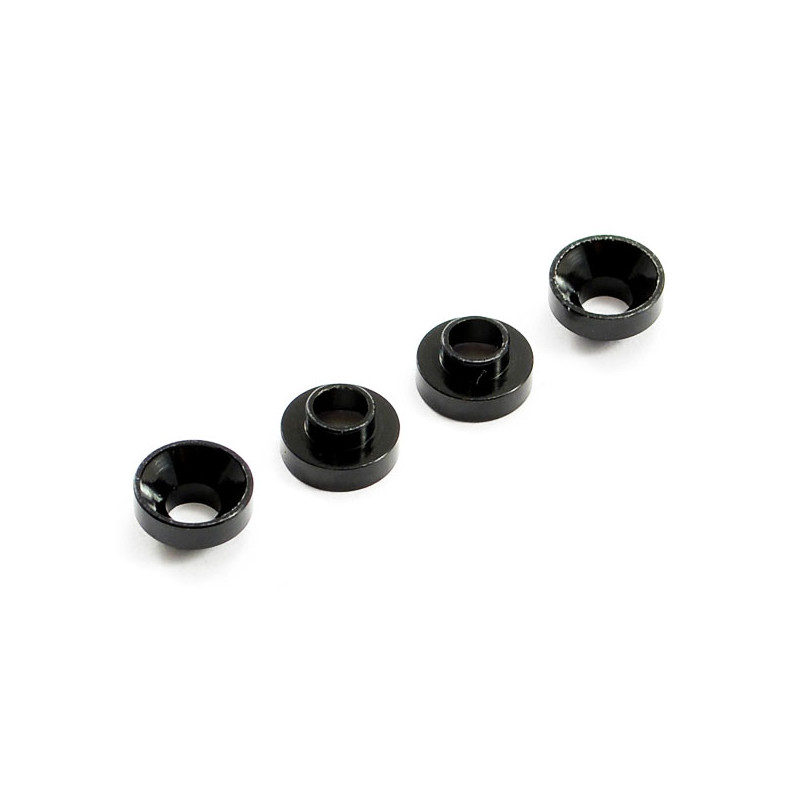 ALUMINIUM SERVO MOUNT COLLARS (4) - BLACK - CENTRO - C0630BK